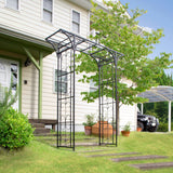 Image of the Osaka Garden Arch installed in a modern garden, showcasing its contemporary design and robust structure