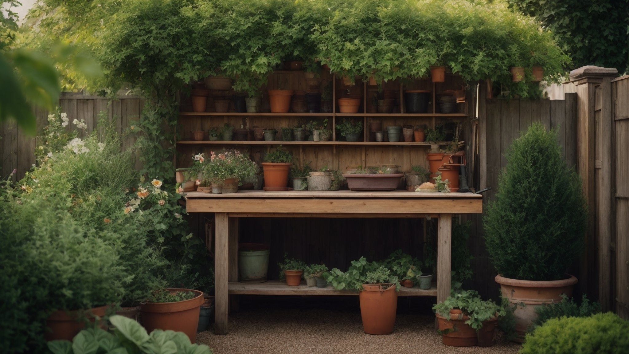 Potting Benches in The Garden - The Irish Gardener Store