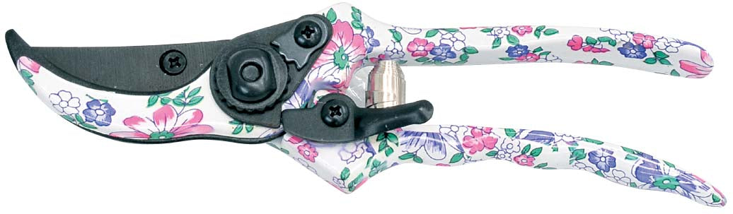 Verdemax Floral Trowel with a delicate and colorful floral design featuring pink, purple, and green flowers on a white background, made from durable aluminium with an ergonomic handle