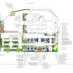 planting plan with plants and names by Peter Dowdall