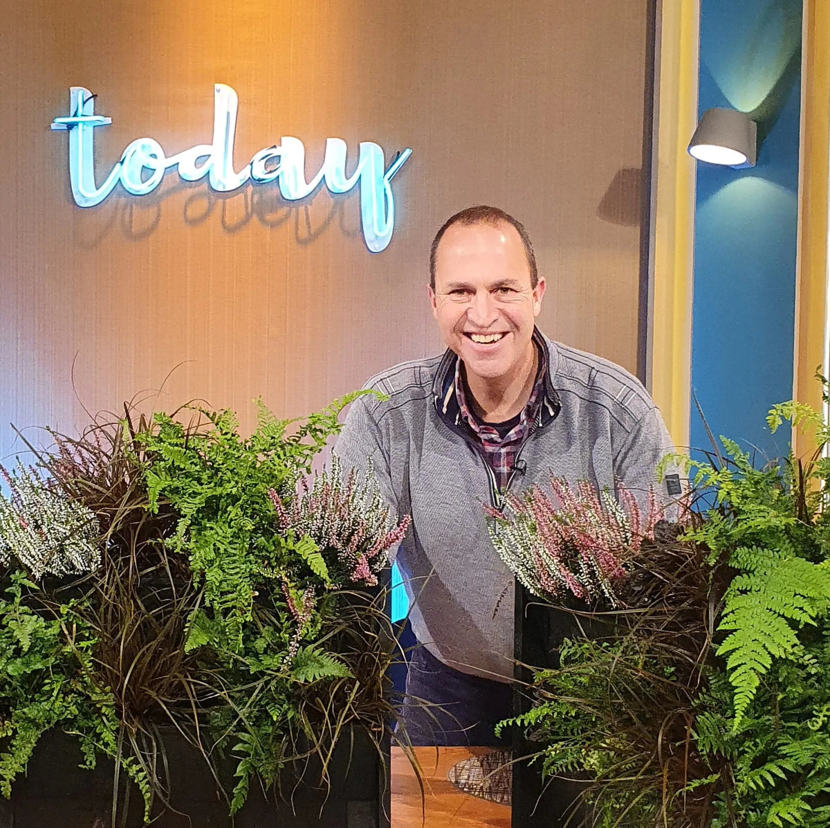 Garden Designer Peter Dowdall in studio for RTE Today Show