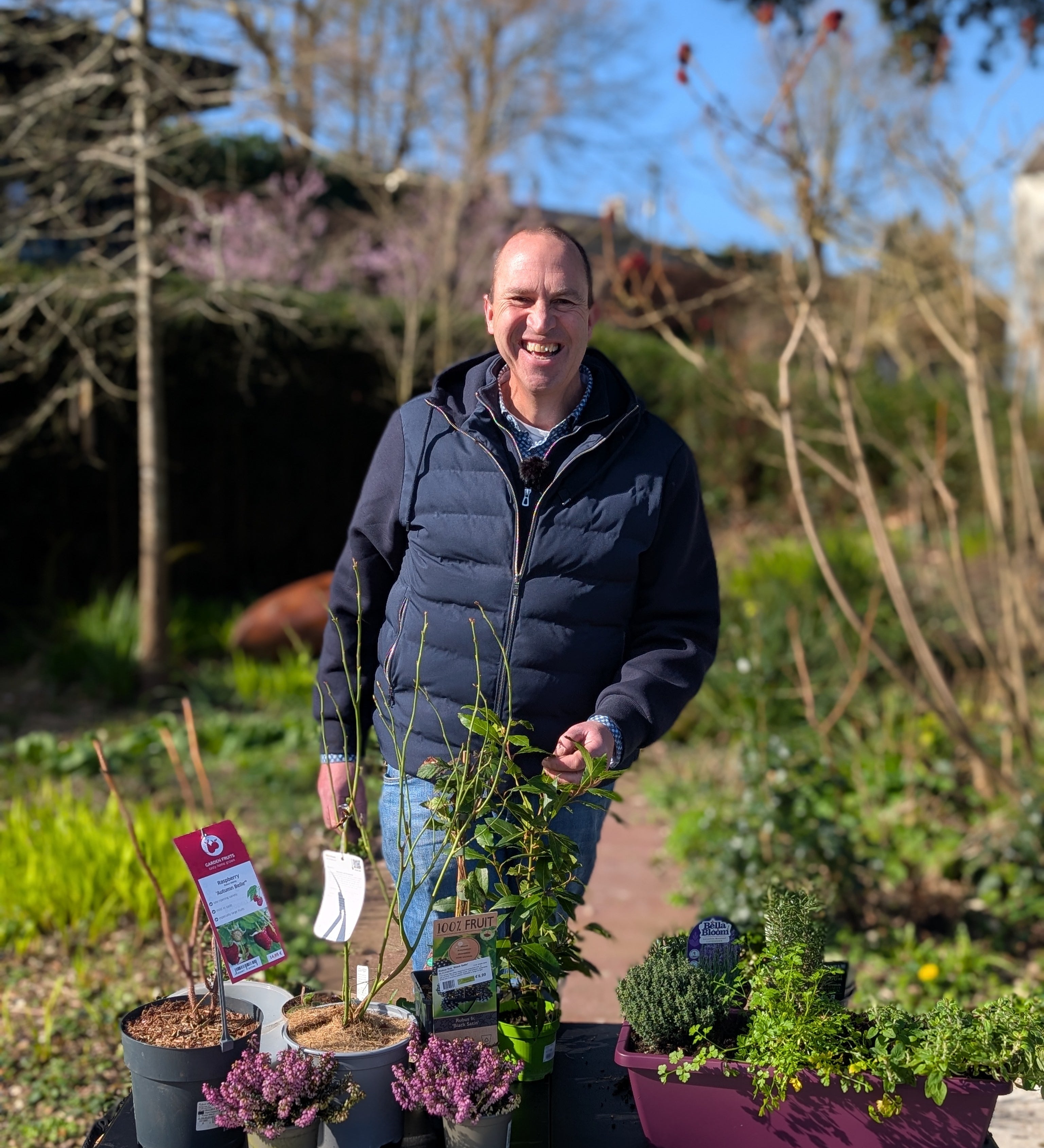 Planting Design expert, Peter Dowdall in a garden setting with plants