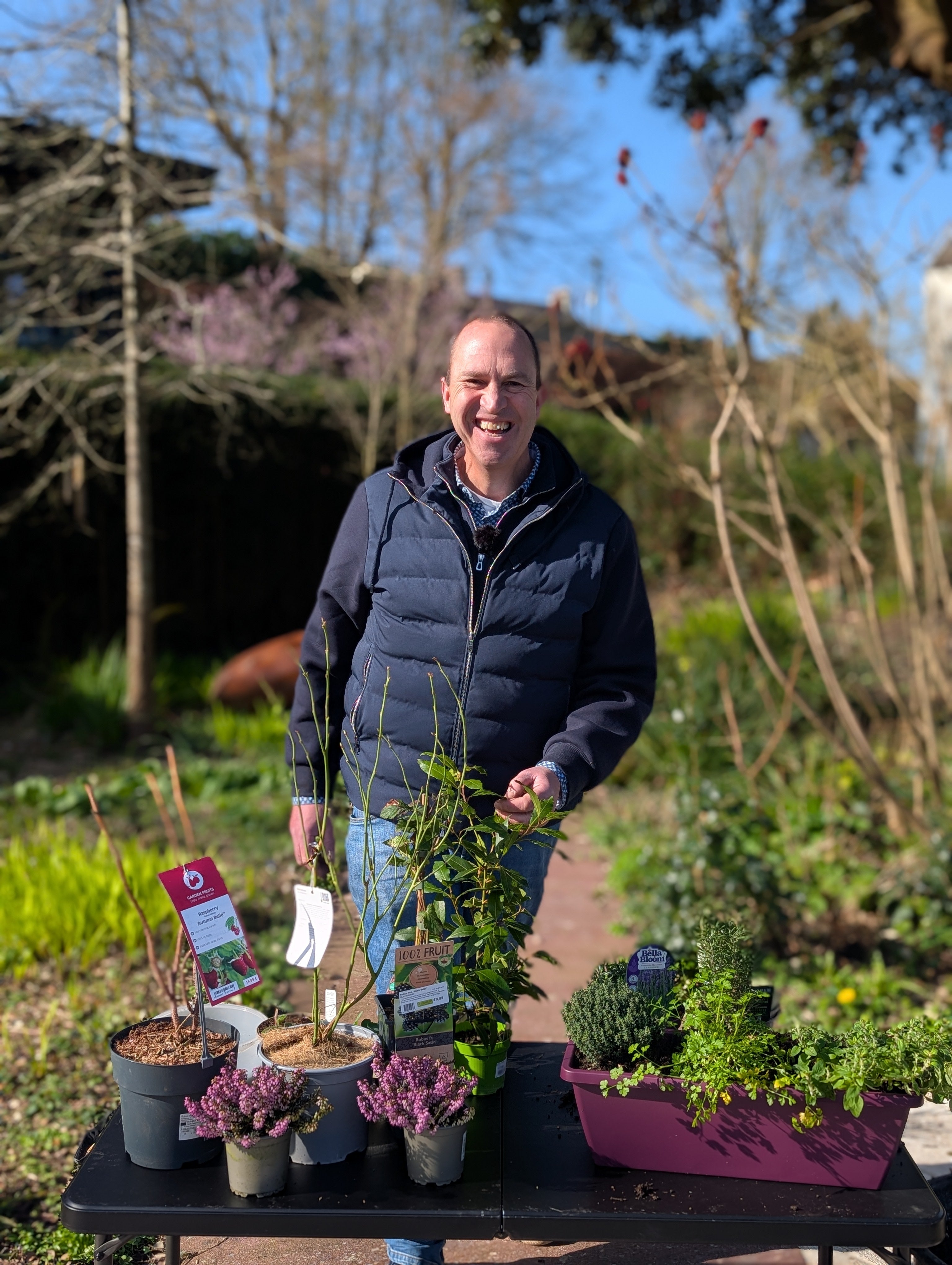 Planting Design expert, Peter Dowdall in a garden setting with plants