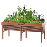 Aluminium VegTrug 1.8m - Teak Wood Effect - The Irish Gardener Store