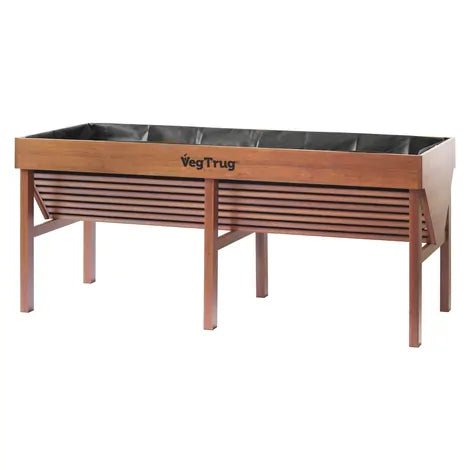 Aluminium VegTrug 1.8m - Teak Wood Effect - The Irish Gardener Store