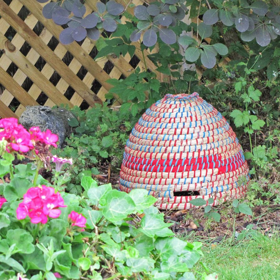 Artisan Natural Bee Skep - Recycled Sari - The Irish Gardener Store