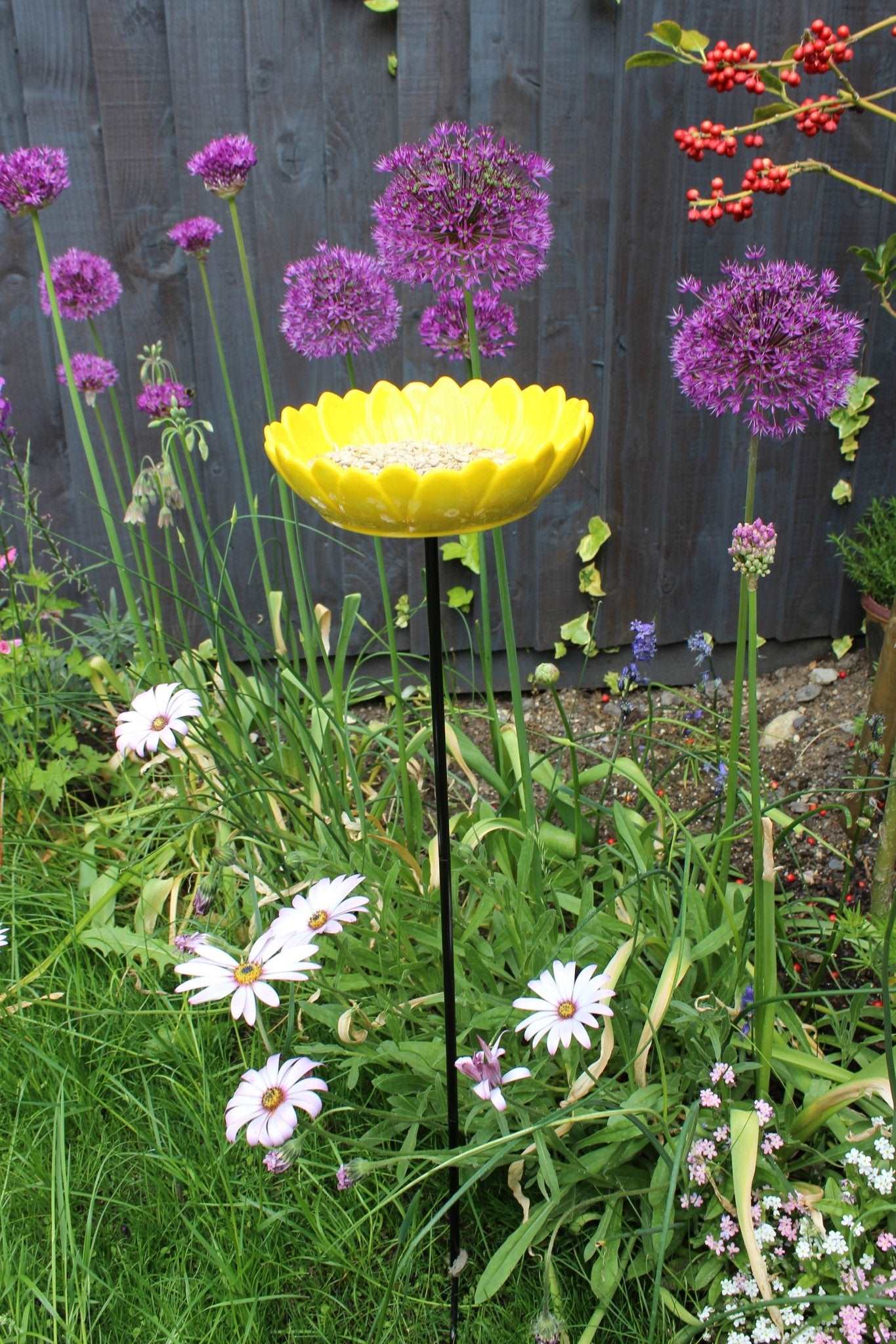 Ceramic Sunflower Bird Feeder - The Irish Gardener Store