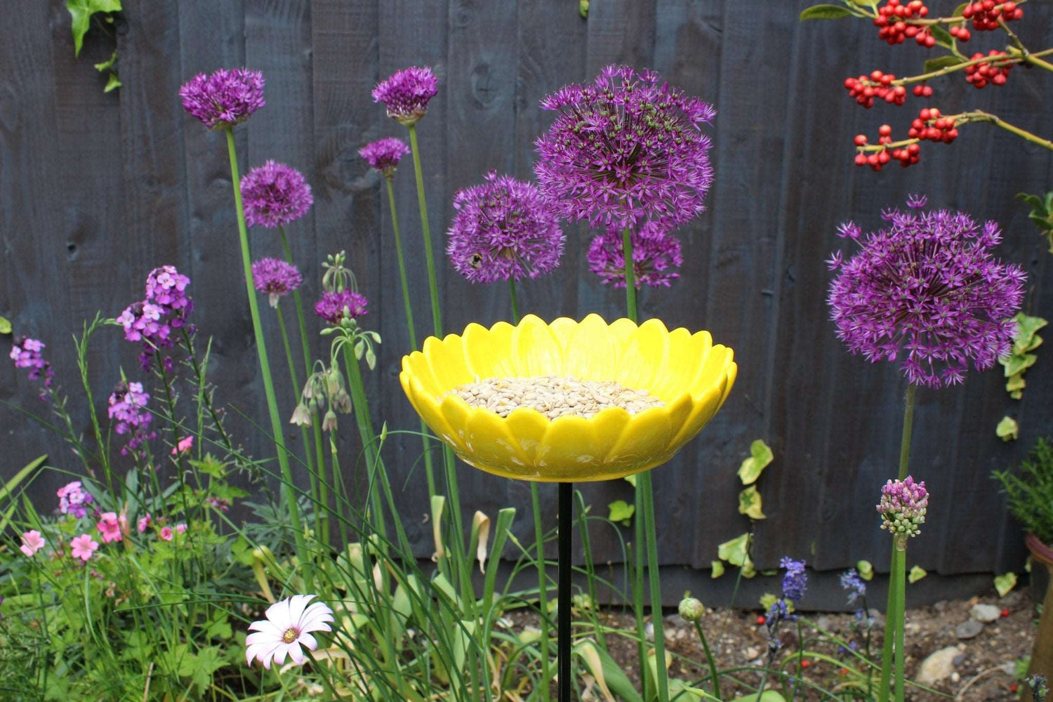 Ceramic Sunflower Bird Feeder - The Irish Gardener Store