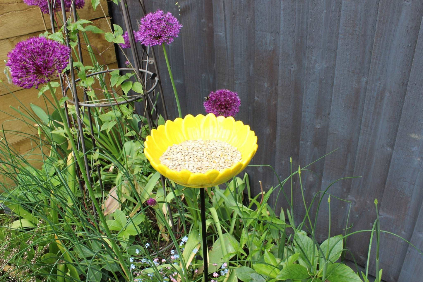 Ceramic Sunflower Bird Feeder - The Irish Gardener Store