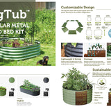 VegTub Modular Metal Raised Bed Kit - Sage Green - The Irish Gardener Store