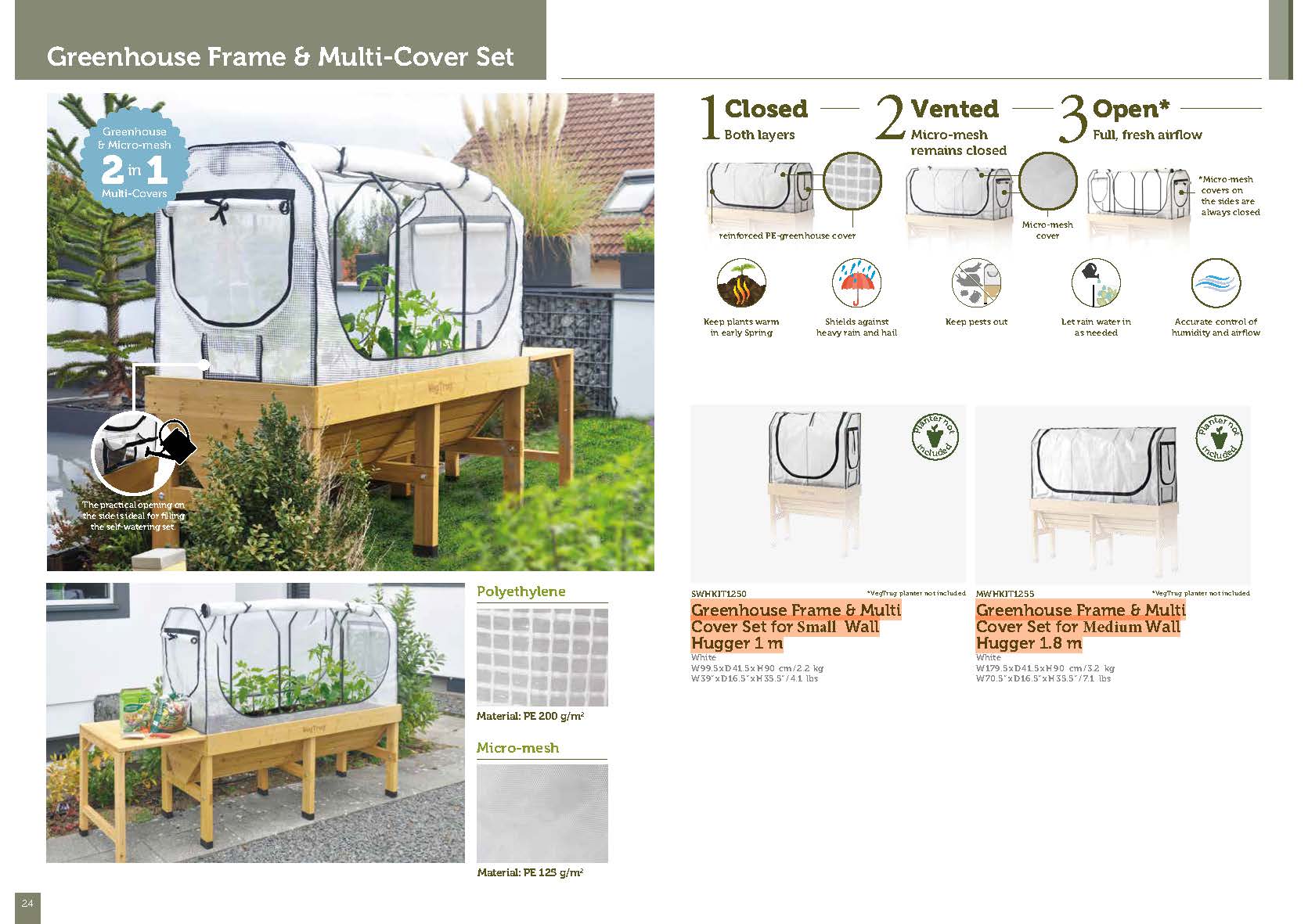 Wall Hugger Greenhouse Frame & Multi - Cover Set - The Irish Gardener Store