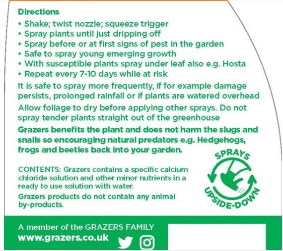 Grazers Slug and Snail Repellant Ready to Use - The Irish Gardener Store