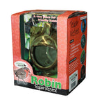 Robin Teapot Nester - The Irish Gardener Store Robin Teapot Nester, ceramic teapot-shaped birdhouse, green glaze finish, rounded design, open-top entrance, durable and weatherproof material, eco-friendly bird shelter, ideal for robins and small birds, decorative garden feature, unique wildlife habitat, standalone view